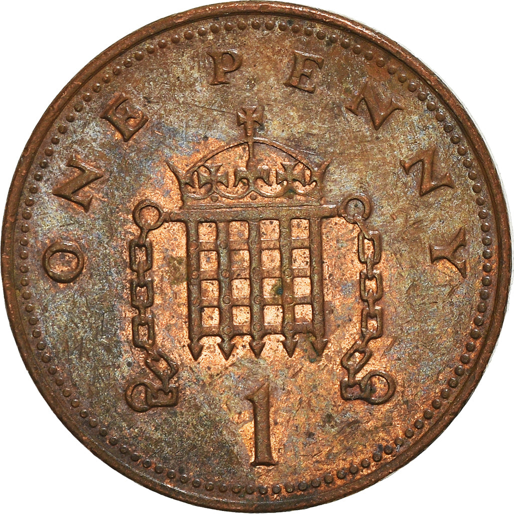 Moneta, Gran Bretagna, Elizabeth II, Penny, 2004, MB+, Acciaio placcato rame