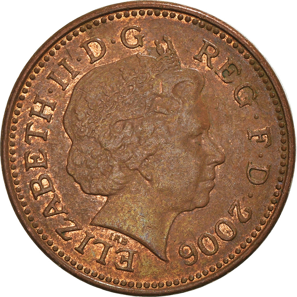 Monnaie, Grande-Bretagne, Elizabeth II, Penny, 2006, TB+, Cuivre plaqué acier