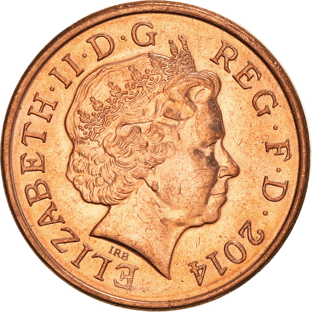 Coin, Great Britain, Elizabeth II, Penny, 2014, MS(63), Copper Plated Steel