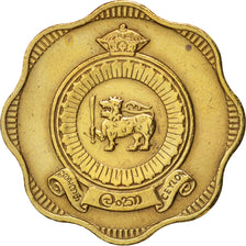 Coin, Ceylon, Elizabeth II, 10 Cents, 1971, EF(40-45), Nickel-brass, KM:130