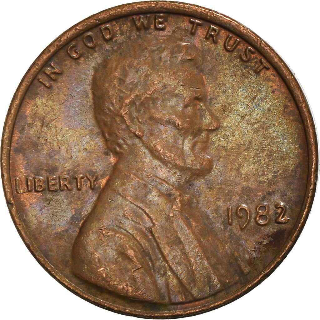 Moeda, Estados Unidos da América, Lincoln Cent, Cent, 1982, U.S. Mint