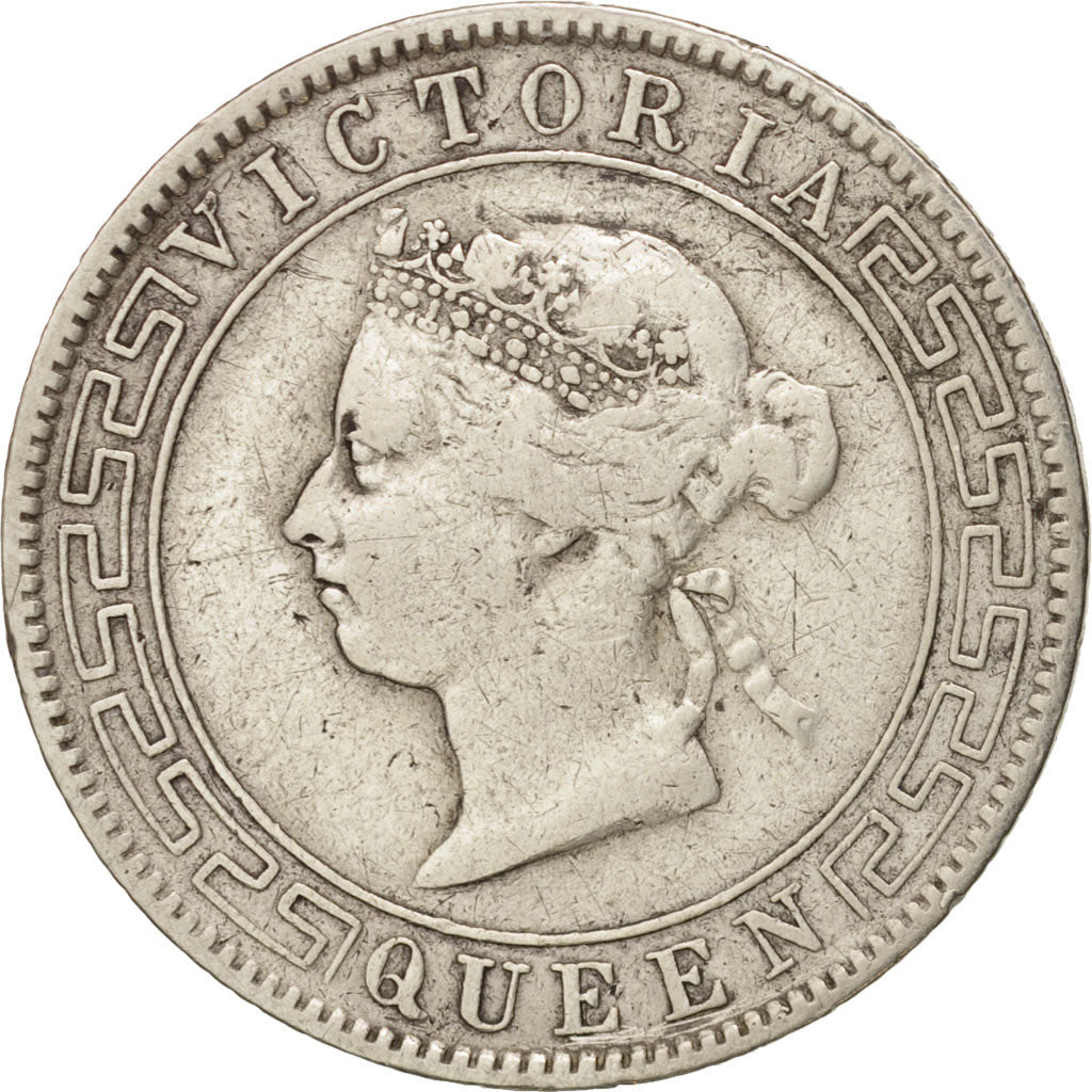 Ceylon, Victoria, 50 Cents, 1893, MB+, Argento, KM:96