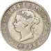 Ceylon, Victoria, 50 Cents, 1893, MB+, Argento, KM:96