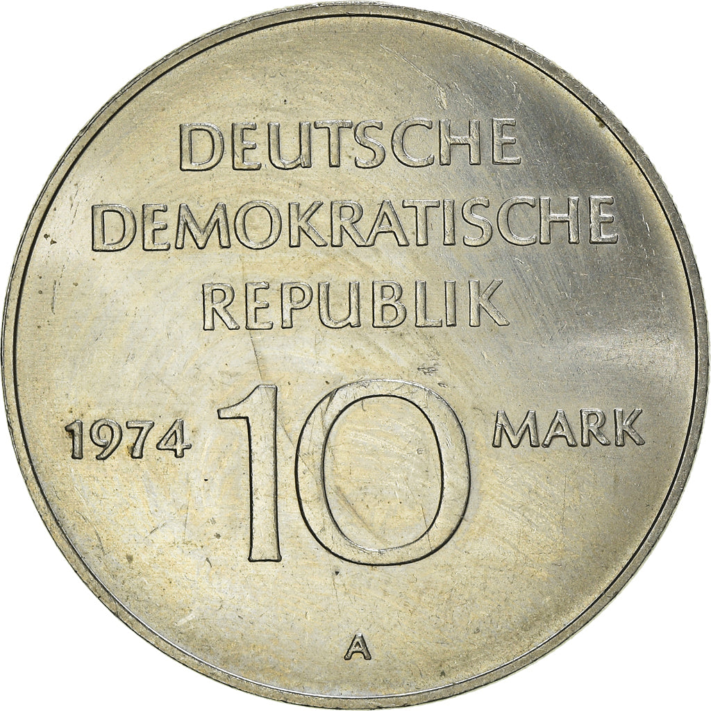 Coin, GERMAN-DEMOCRATIC REPUBLIC, 10 Mark, 1974, Berlin, EF(40-45)