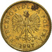 Moneda, Polonia, Grosz, 1997, Warsaw, BC+, Latón, KM:276