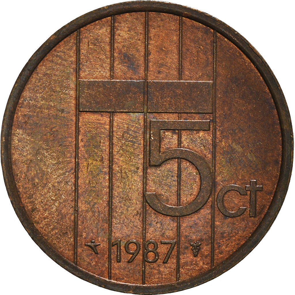 Munten, Nederland, Beatrix, 5 Cents, 1987, FR, Bronzen, KM:202