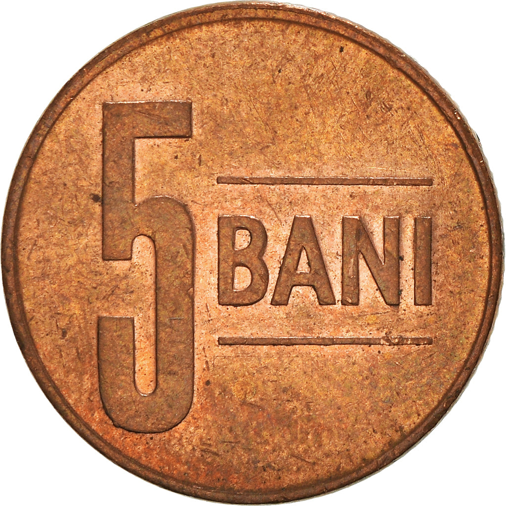Coin, Romania, 5 Bani, 2013, EF(40-45), Copper Plated Steel