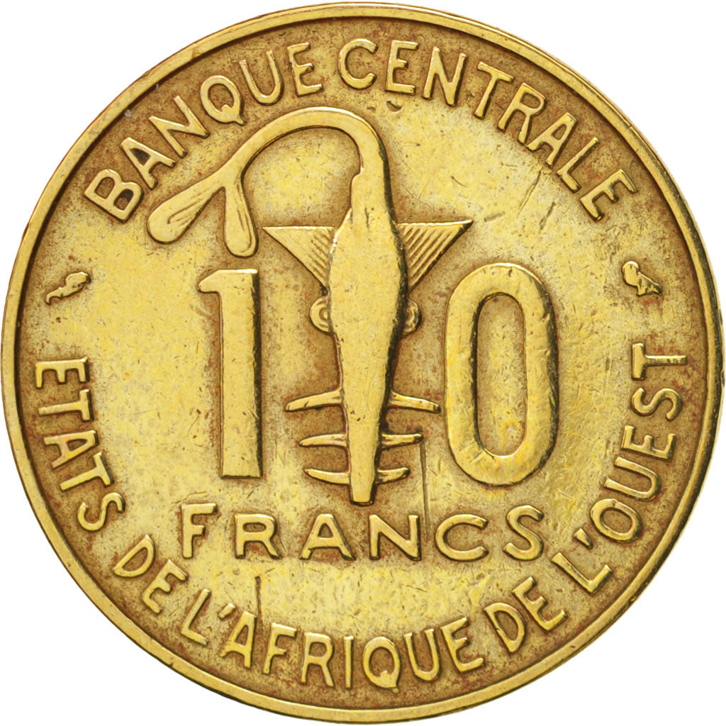 West African States, 10 Francs, 1967, TTB, Aluminum-Nickel-Bronze, KM:1a