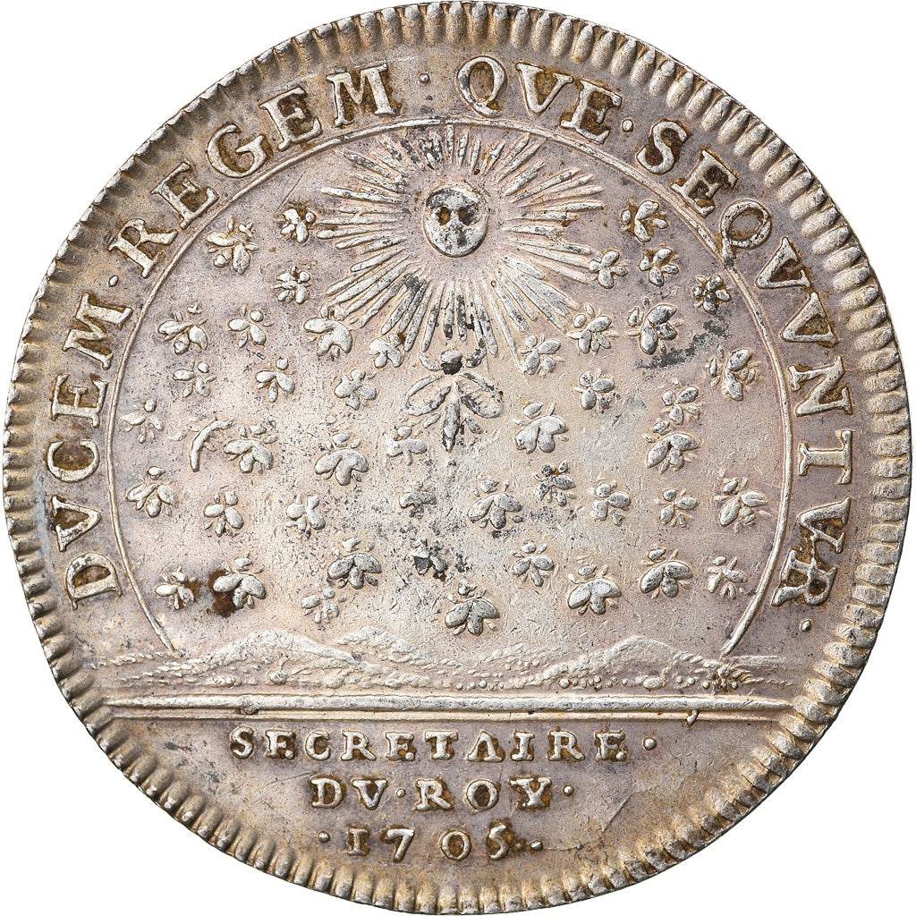 Francja, Token, Ludwik XIV, Secrétaires du roi, Historia, 1705, AU(50-53)