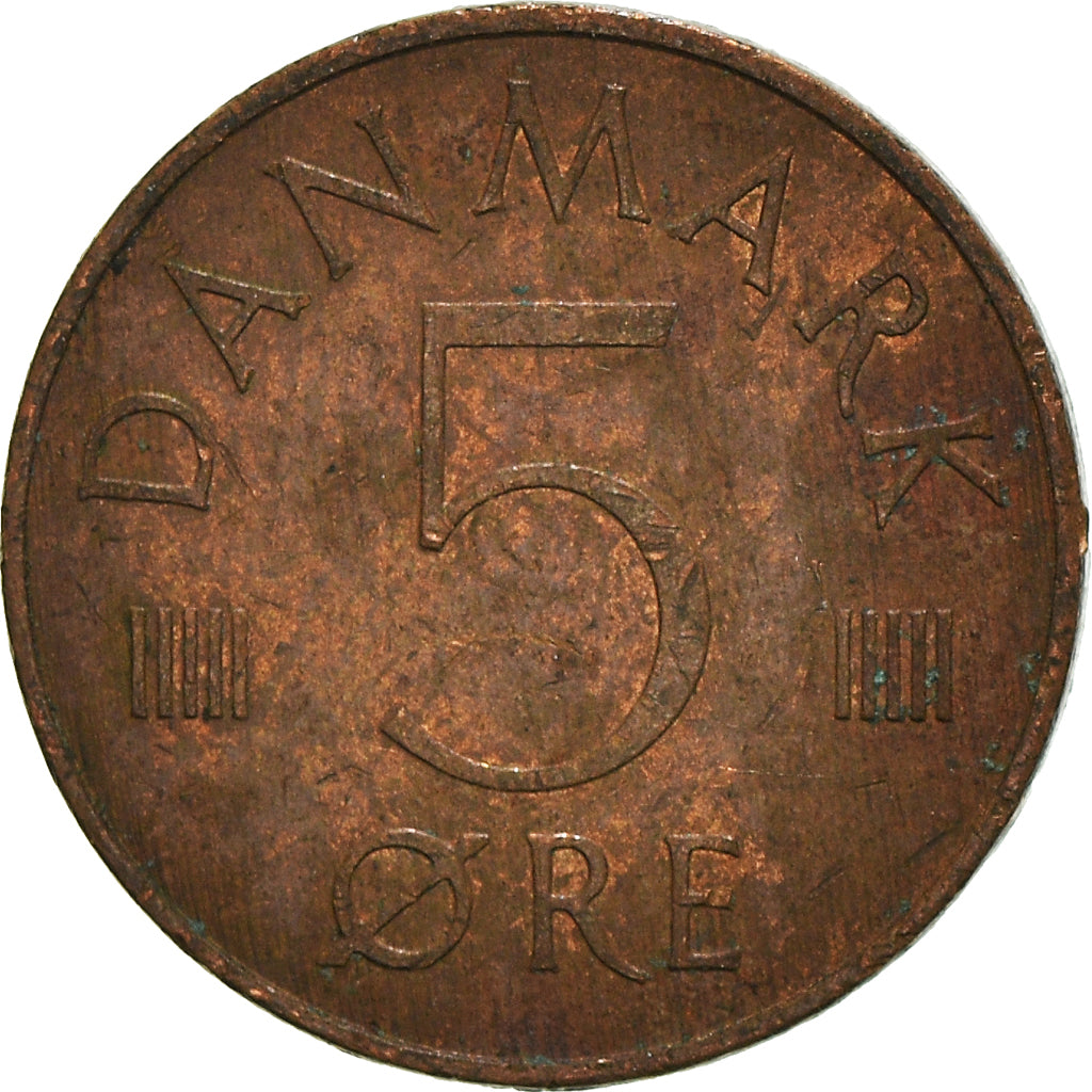 Coin, Denmark, Margrethe II, 5 Öre, 1981, Copenhagen, VF(20-25), Copper Clad