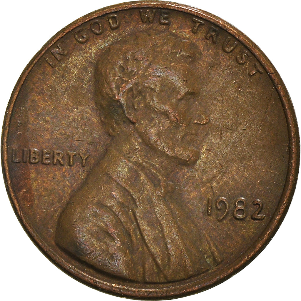 Moeda, Estados Unidos da América, Lincoln Cent, Cent, 1982, U.S. Mint