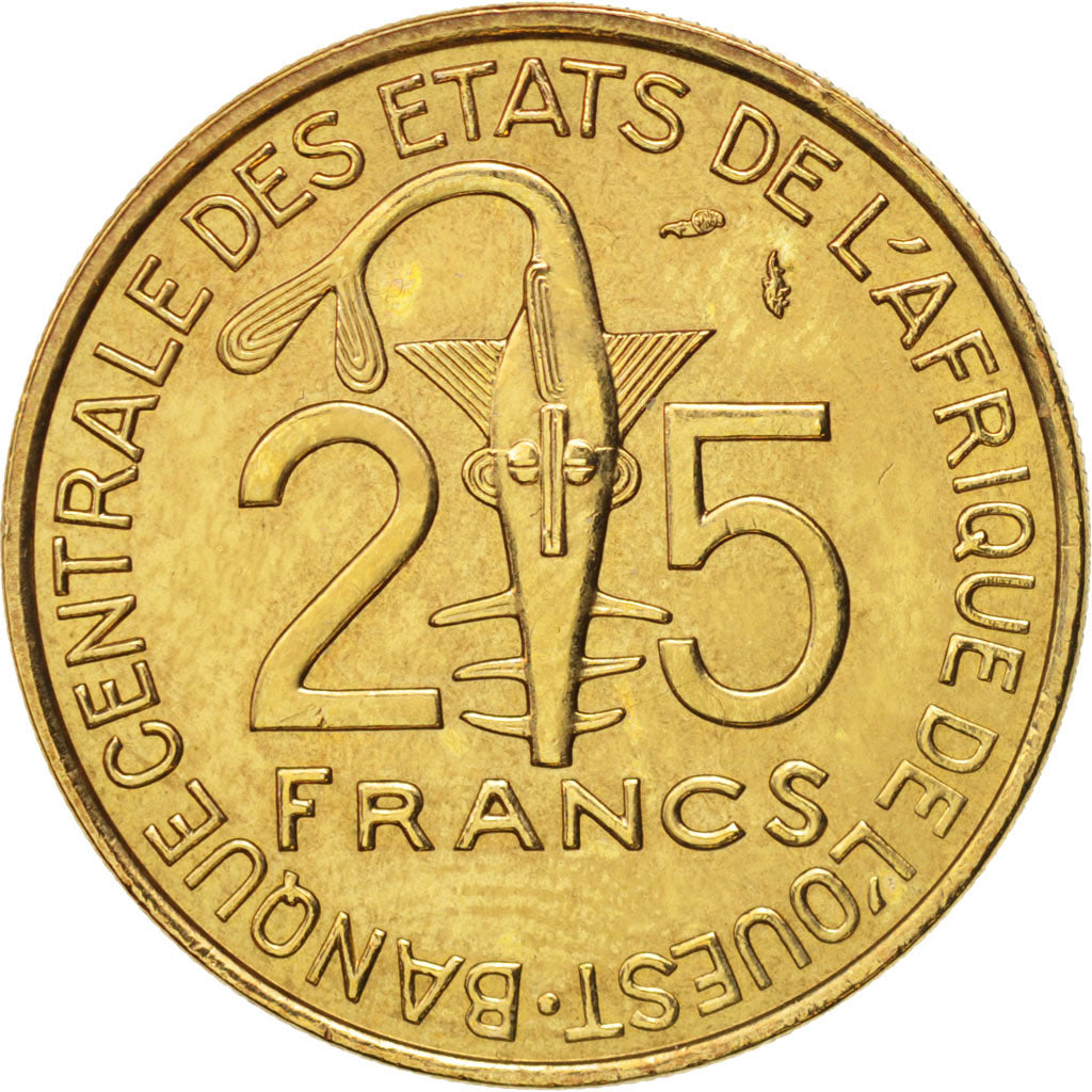 Stati dell'Africa occidentale, 25 Francs, 1980, Paris, SPL-, Alluminio-bronzo...