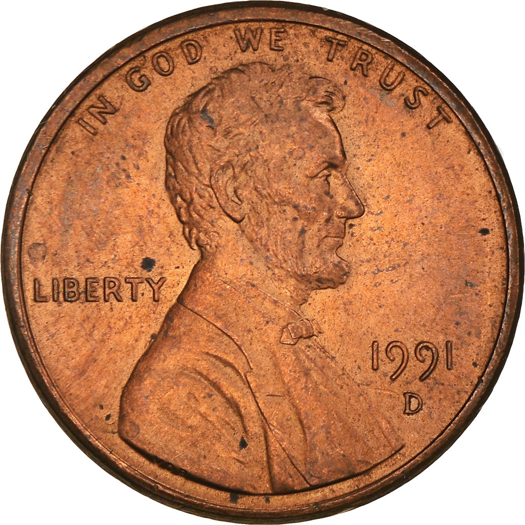 Münze, Vereinigte Staaten, Lincoln Cent, Cent, 1991, U.S. Mint, Denver, SS+