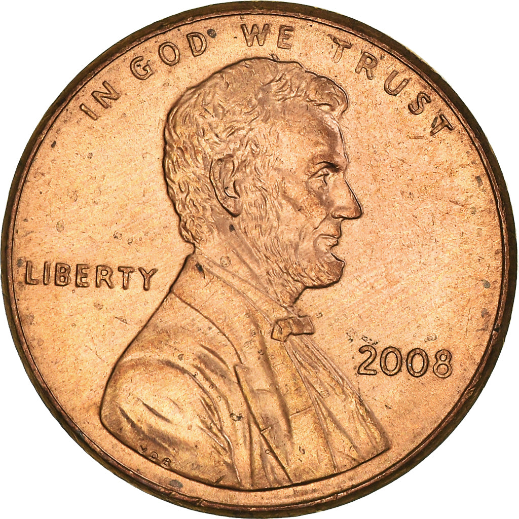 Coin, United States, Lincoln Cent, Cent, 2008, U.S. Mint, Philadelphia
