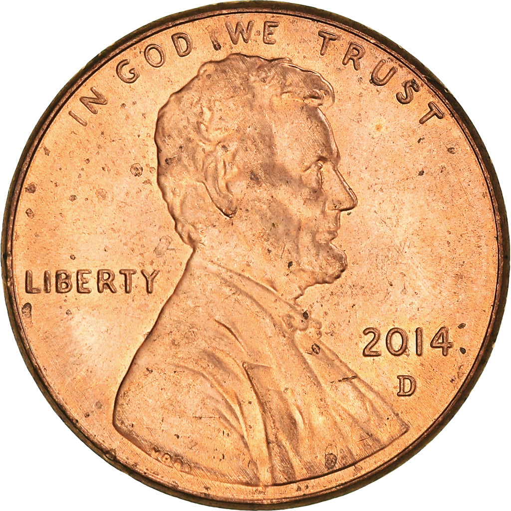 Moneta, USA, Lincoln - Shield Reverse, Cent, 2014, U.S. Mint, Denver, AU(55-58)