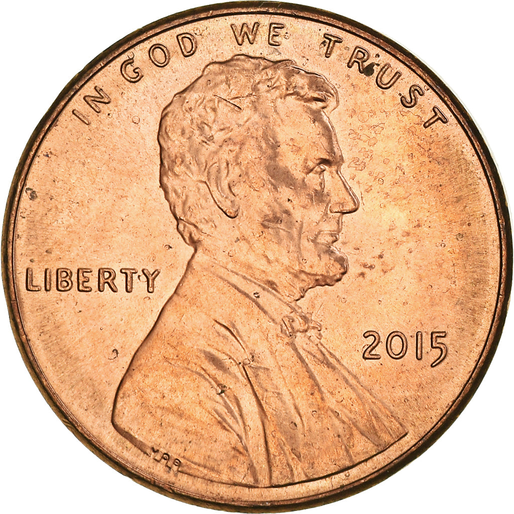 Moneta, USA, Lincoln - Shield Reverse, Cent, 2015, U.S. Mint, Philadelphia