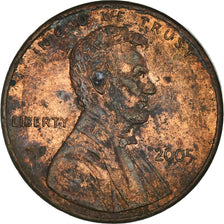 Coin, United States, Lincoln Cent, Cent, 2005, U.S. Mint, Philadelphia
