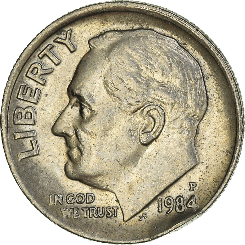 Moeda, Estados Unidos da América, Roosevelt Dime, Dime, 1984, U.S. Mint
