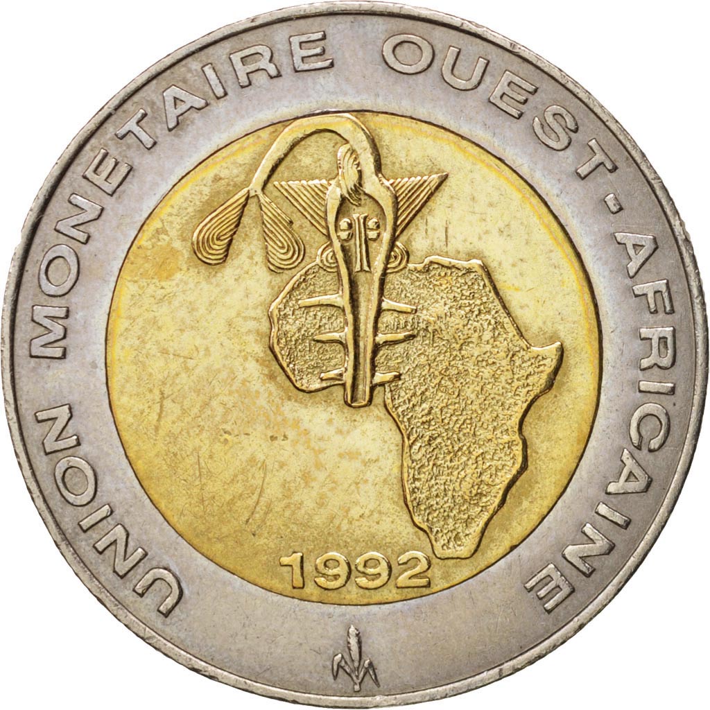 West African States, 250 Francs, 1992, Paris, TTB+, Bi-Metallic, KM:13