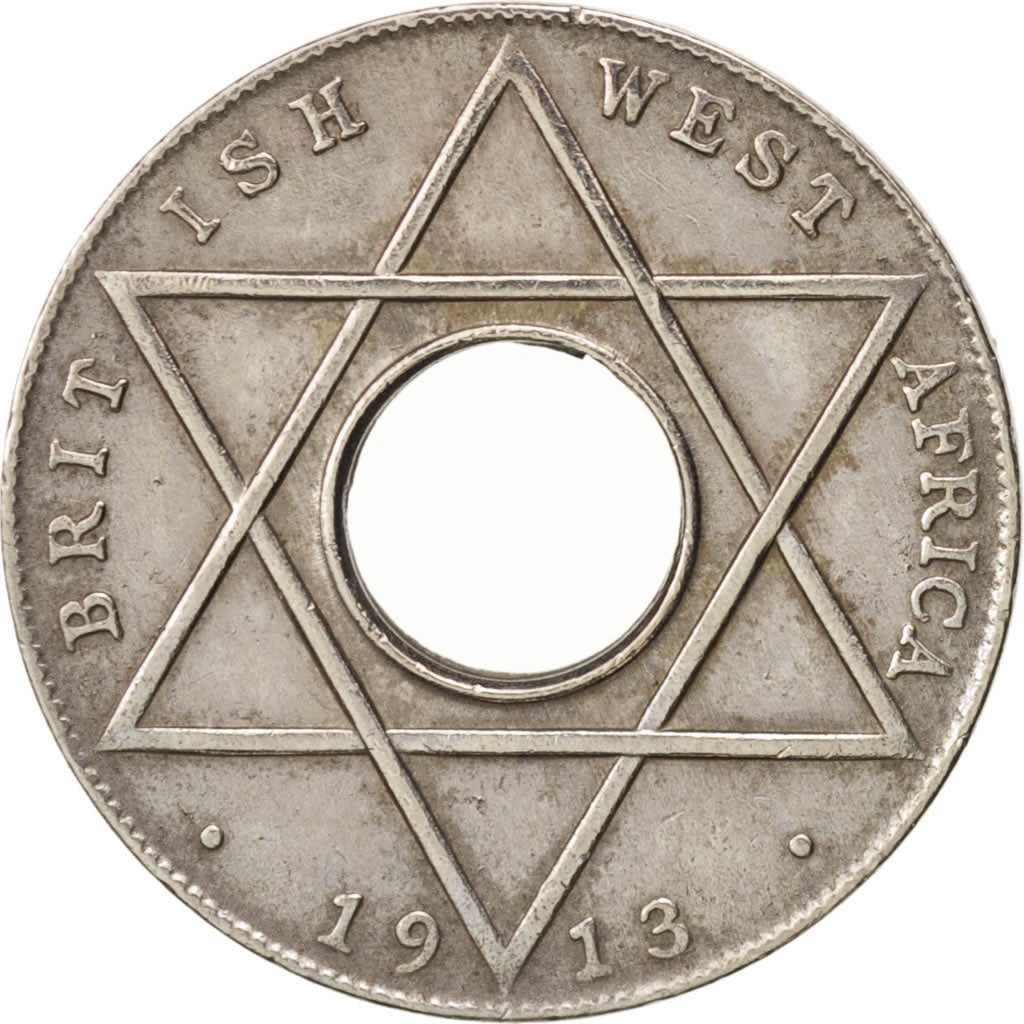 BRITISH WEST AFRICA, George V, 1/10 Penny, 1913, TTB, Copper-nickel, KM:7