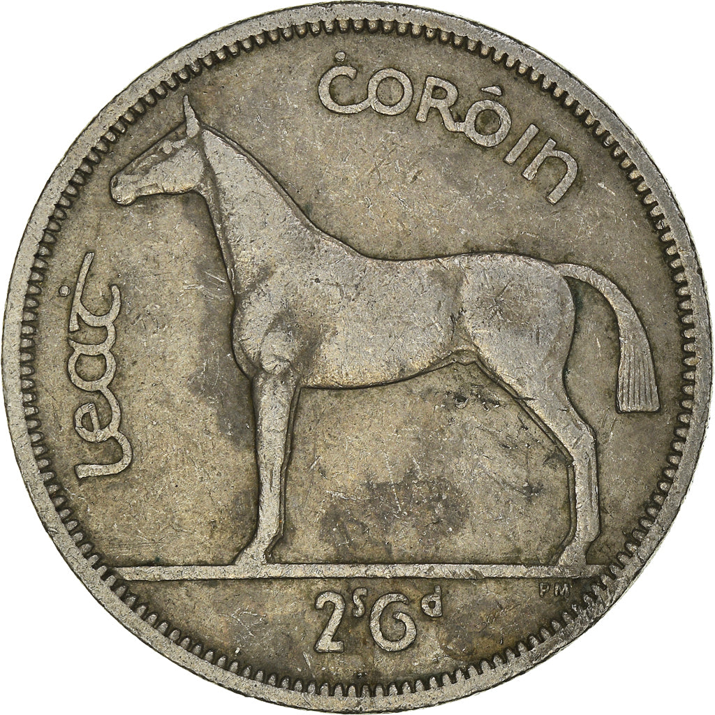 Moneta, REPUBBLICA D’IRLANDA, 1/2 Crown, 1961, BB, Rame-nichel, KM:16a