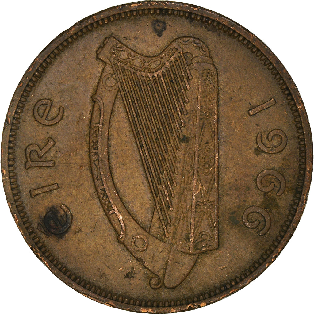Moneta, REPUBBLICA D’IRLANDA, Penny, 1966, MB+, Bronzo, KM:11