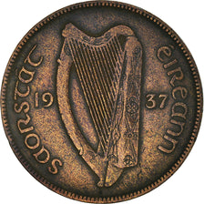 Coin, IRELAND REPUBLIC, Penny, 1937, EF(40-45), Bronze, KM:3