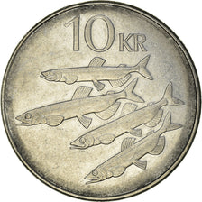 Monnaie, Iceland, 10 Kronur, 2005, TTB, Nickel plaqué acier, KM:29.1a