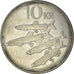 Monnaie, Iceland, 10 Kronur, 2005, TTB, Nickel plaqué acier, KM:29.1a