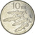 Moneta, Islandia, 10 Kronur, 2006, EF(40-45), Nickel platerowany stalą