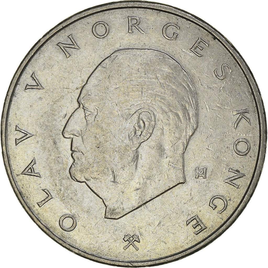 Coin, Norway, Olav V, 5 Kroner, 1980, EF(40-45), Copper-nickel, KM:420