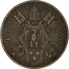 Moeda, CIDADE DO VATICANO, Pius XI, 10 Centesimi, 1937, Roma, AU(50-53), Bronze