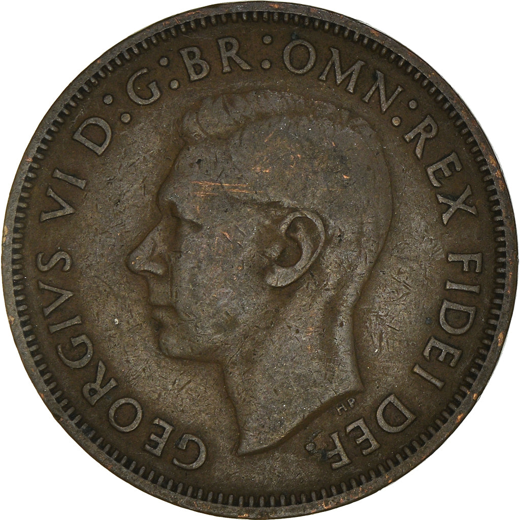 Moneta, Wielka Brytania, George VI, 1/2 Penny, 1951, VF(30-35), Brązowy, KM:868