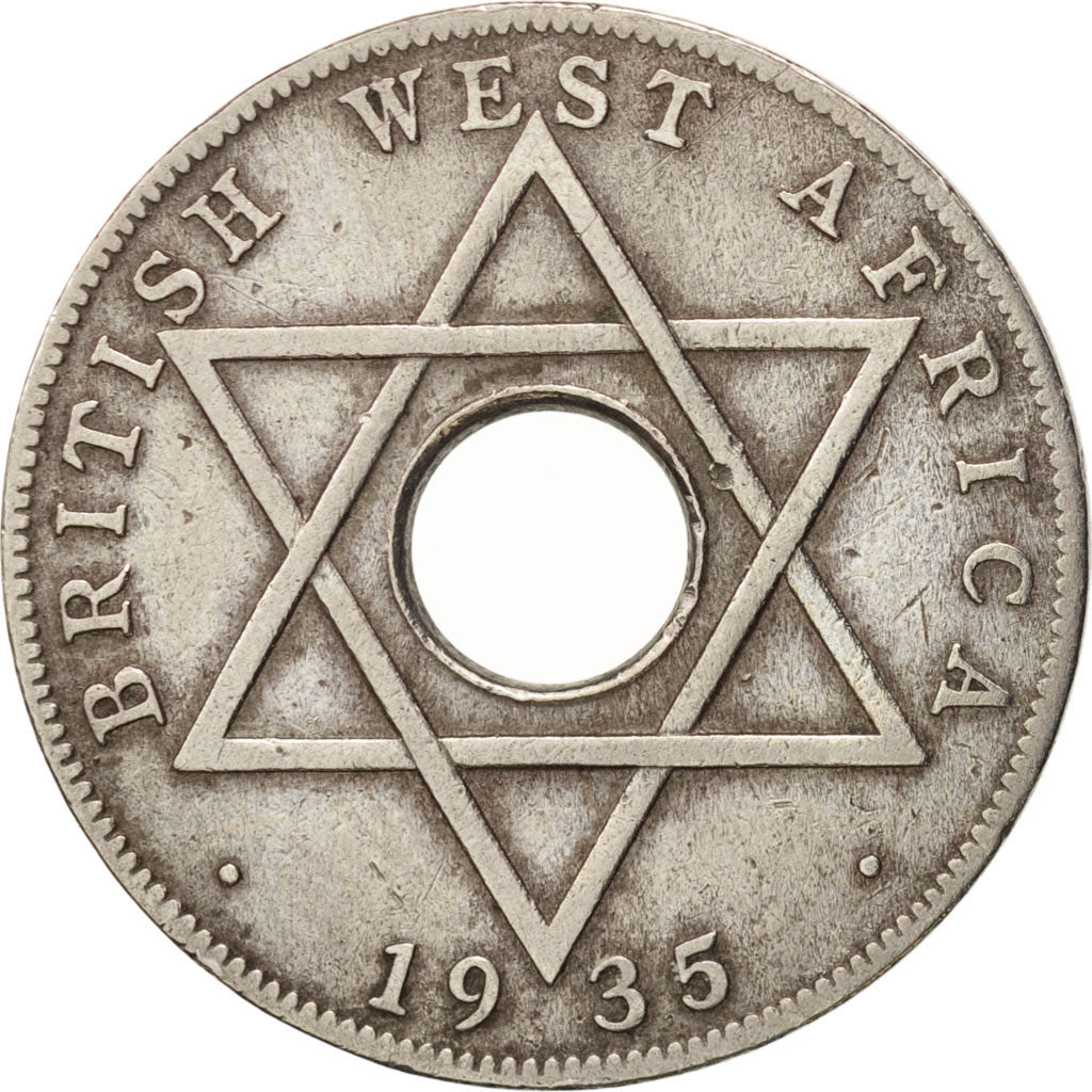 BRITISH WEST AFRICA, George V, 1/2 Penny, 1935, EF(40-45), Copper-nickel, KM:8