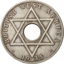 BRITISH WEST AFRICA, George V, 1/2 Penny, 1935, EF(40-45), Copper-nickel, KM:8
