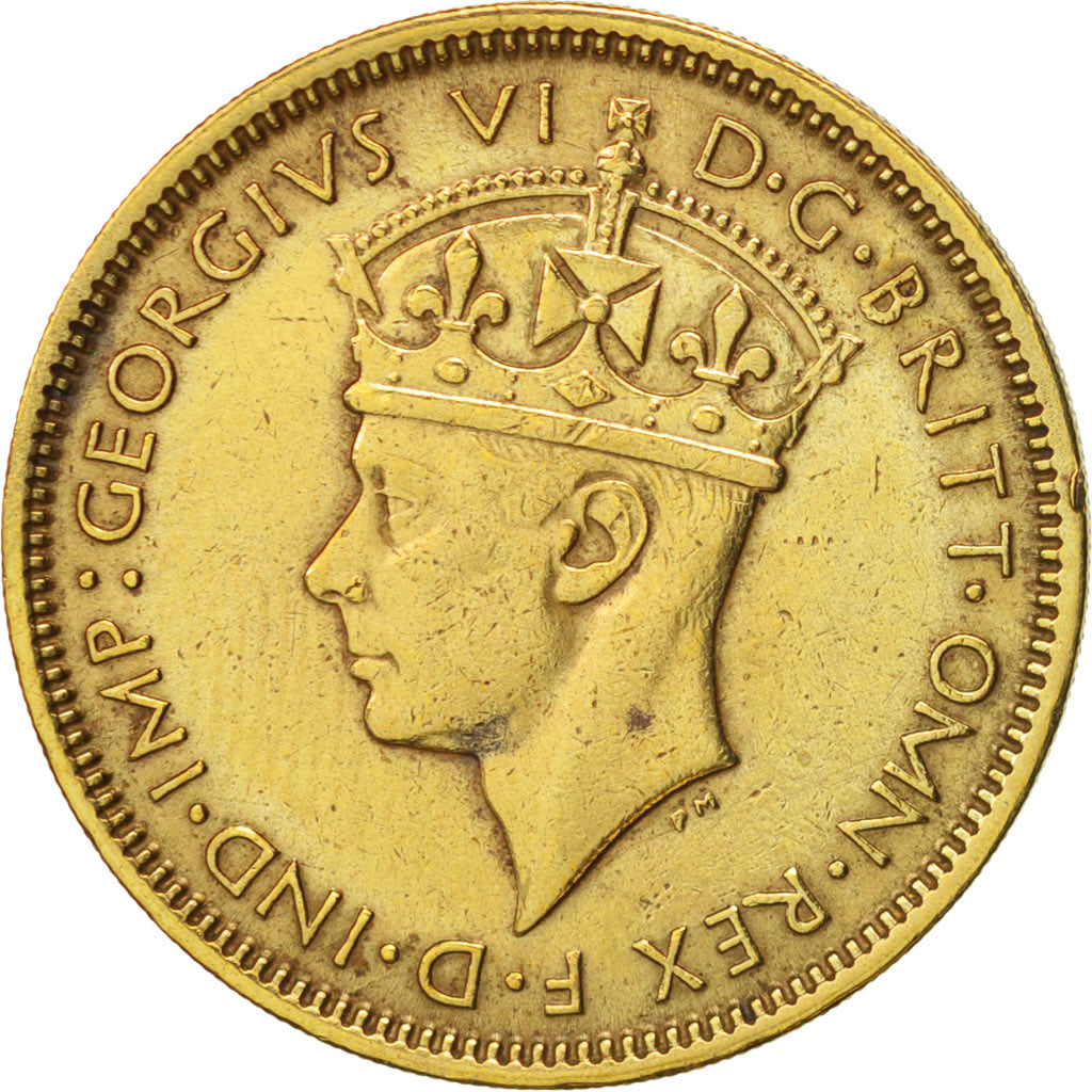 BRITISH WEST AFRICA, George VI, Shilling, 1943, EF(40-45), Nickel-brass, KM:23
