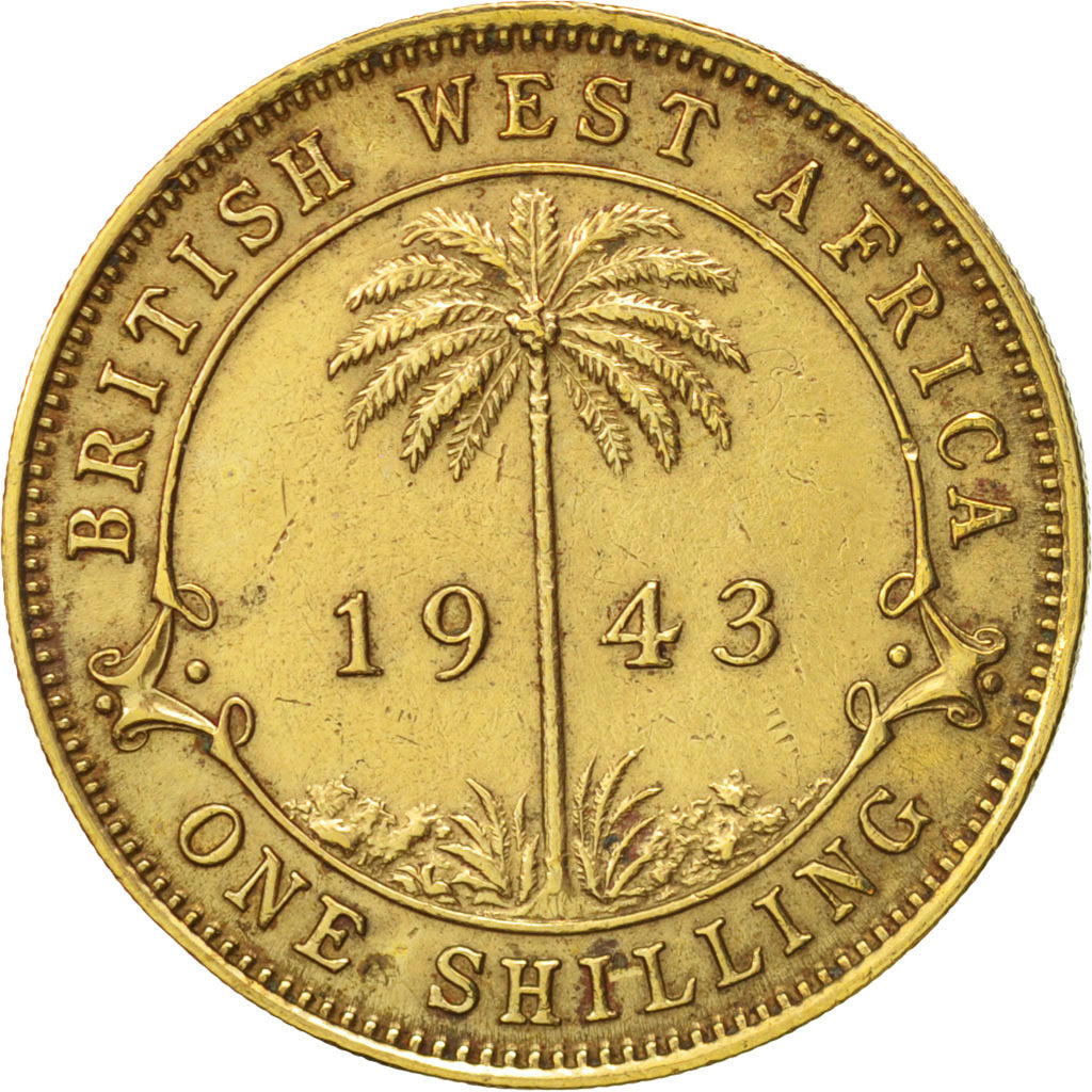 BRITISH WEST AFRICA, George VI, Shilling, 1943, EF(40-45), Nickel-brass, KM:23
