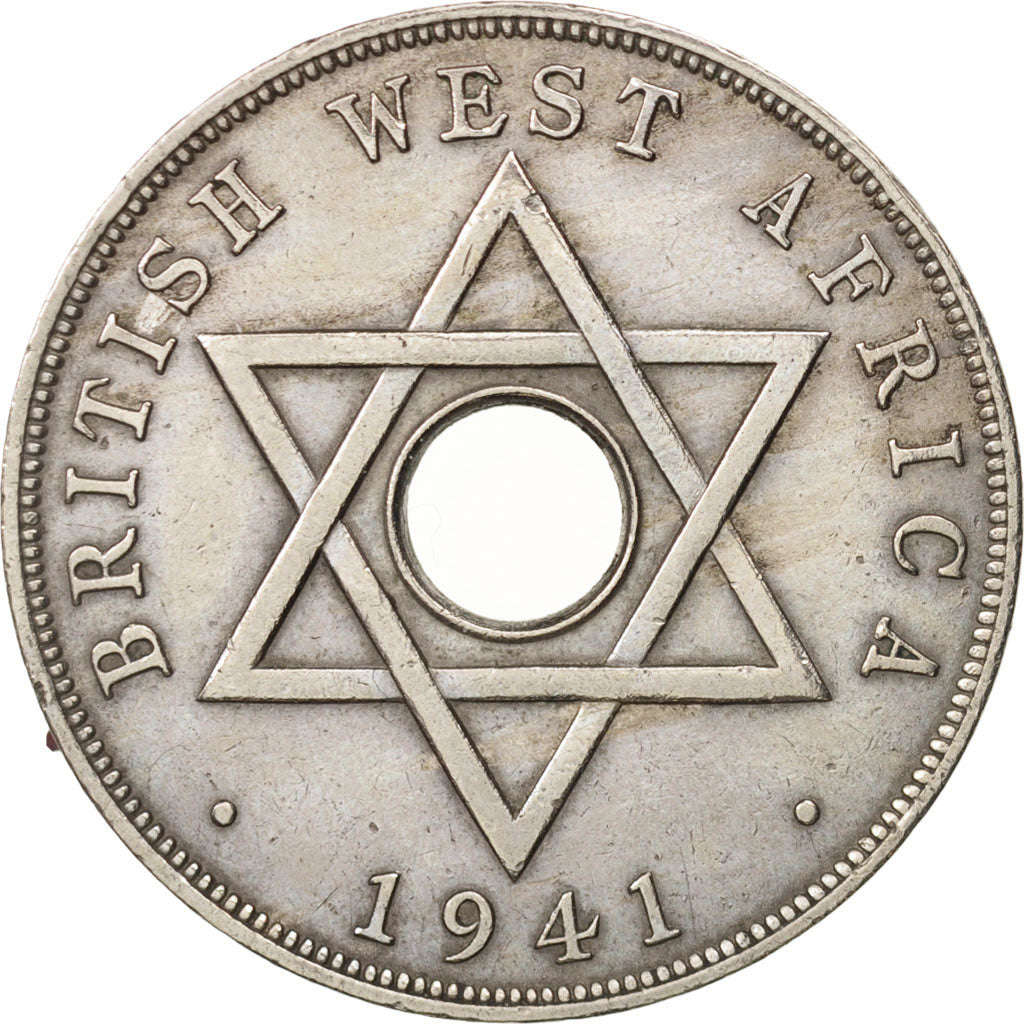AFRICA OCCIDENTALE BRITANNICA, George VI, Penny, 1941, BB, Rame-nichel, KM:19