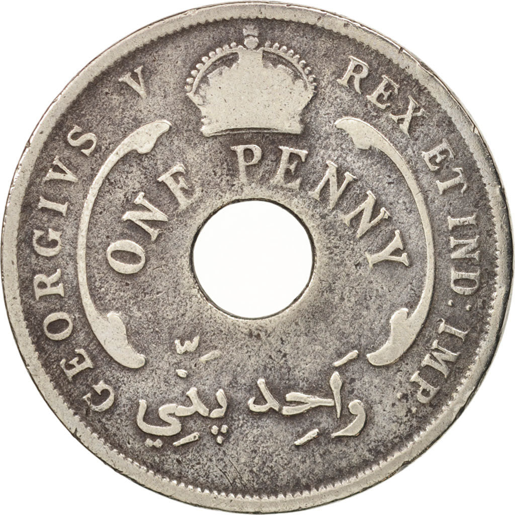 Münze, BRITISH WEST AFRICA, George V, Penny, 1919, S+, Copper-nickel, KM:9