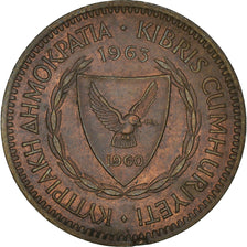 Coin, Cyprus, 5 Mils, 1963, EF(40-45), Bronze, KM:39