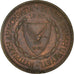 Coin, Cyprus, 5 Mils, 1963, EF(40-45), Bronze, KM:39