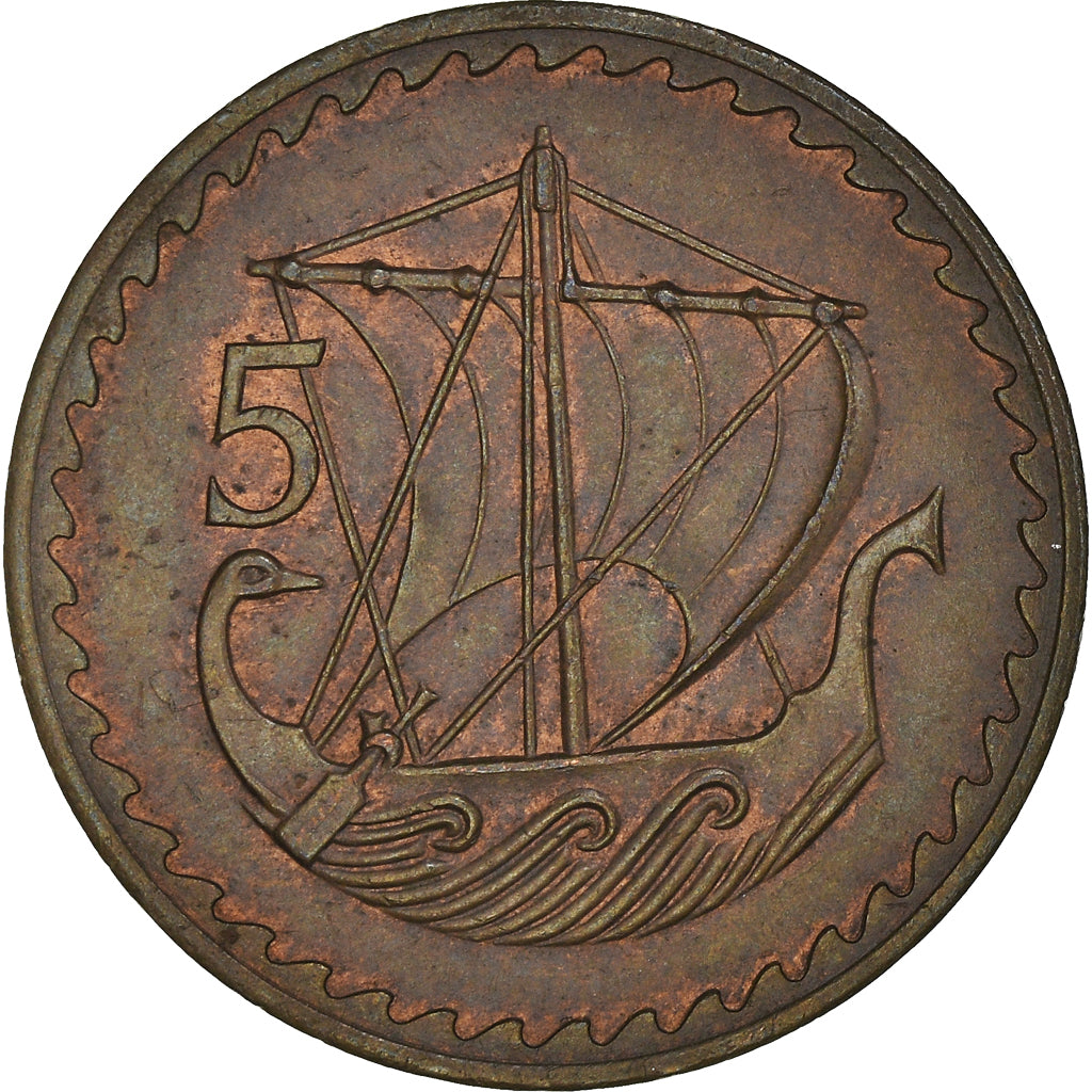 Coin, Cyprus, 5 Mils, 1963, EF(40-45), Bronze, KM:39