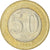 Moneta, Turchia, 50 New Kurus, 2005, Istanbul, BB+, Bi-metallico, KM:1168