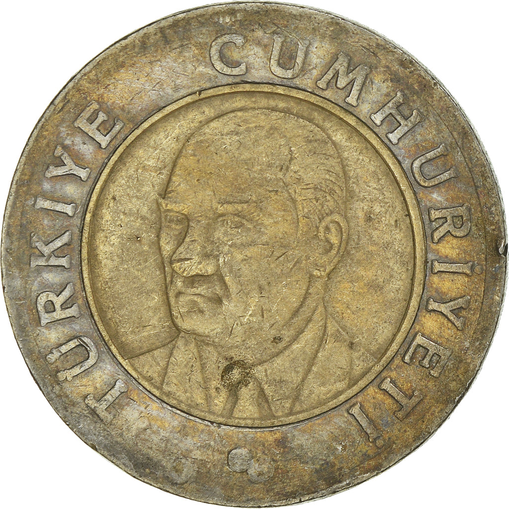 Moneta, Turcja, New Lira, 2005, Istanbul, F(12-15), Bimetaliczny, KM:1169