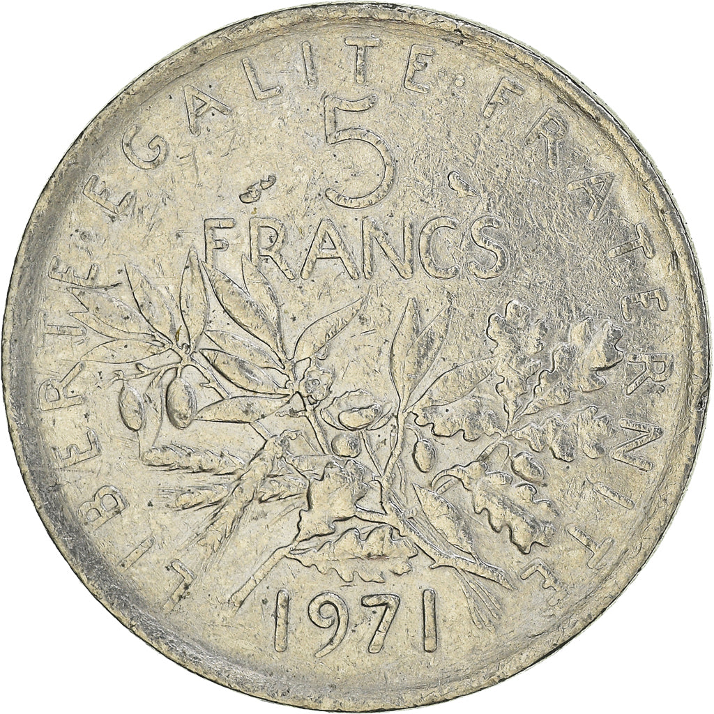 Monnaie, France, 5 Francs, 1971, TB, Cupro-nickel, Gadoury:771, KM:926a.1