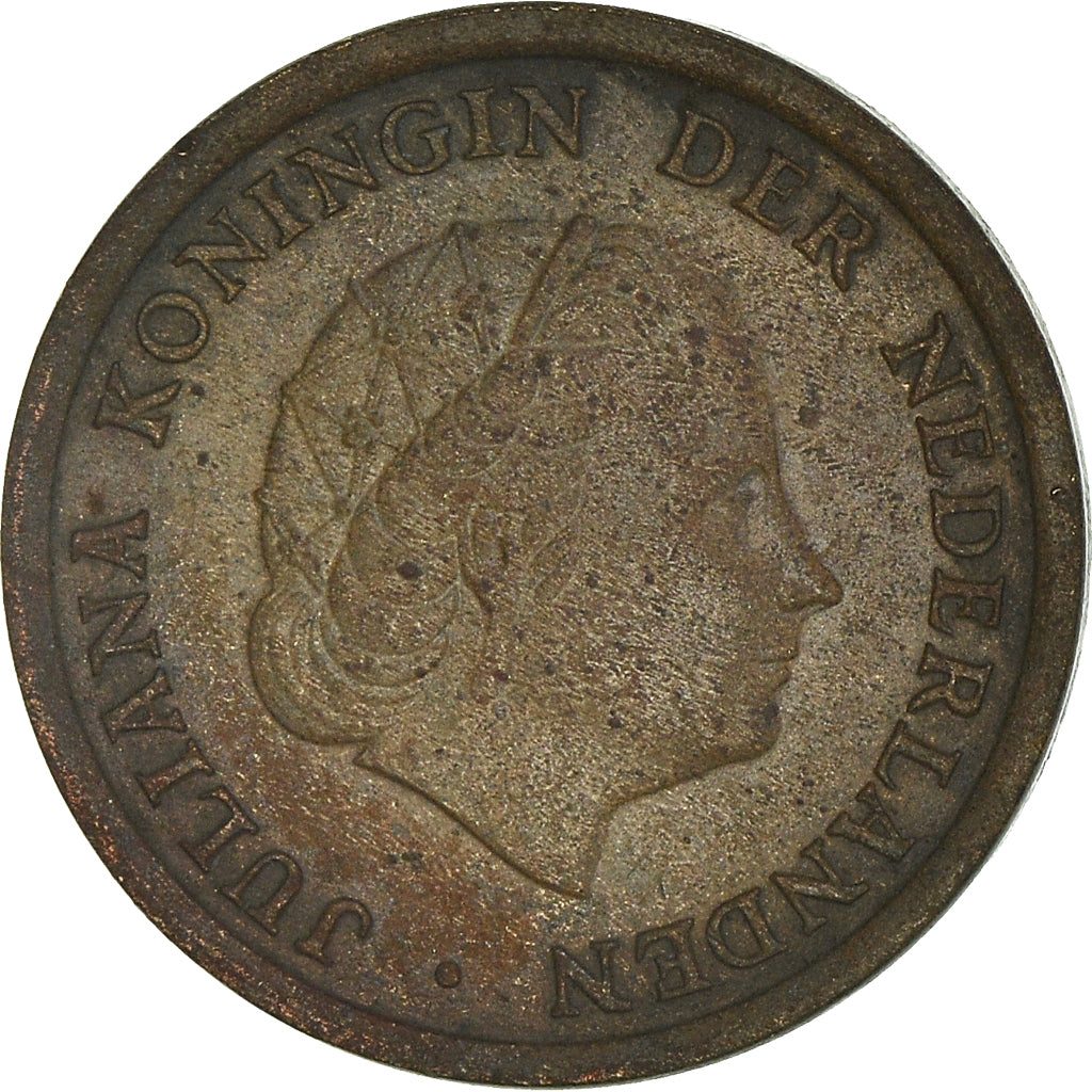 Moneda, Países Bajos, Juliana, Cent, 1961, BC+, Bronce, KM:180