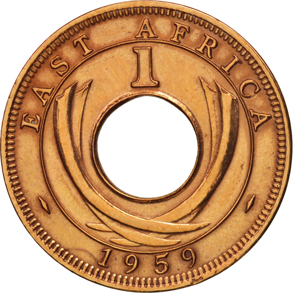 EAST AFRICA, Elizabeth II, Cent, 1959, AU(55-58), Bronze, KM:35