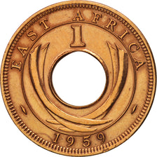 EAST AFRICA, Elizabeth II, Cent, 1959, AU(55-58), Bronze, KM:35