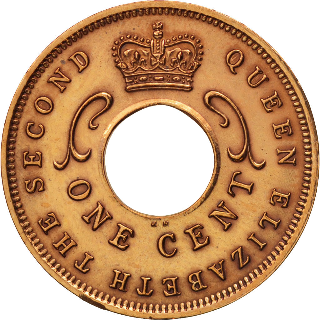 EAST AFRICA, Elizabeth II, Cent, 1959, AU(55-58), Bronze, KM:35
