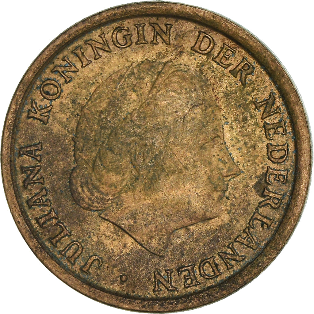 Moneda, Países Bajos, Juliana, Cent, 1975, BC+, Bronce, KM:180